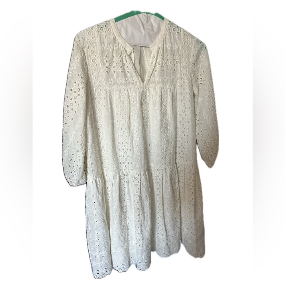 Shoshanna white eyelet lace dress